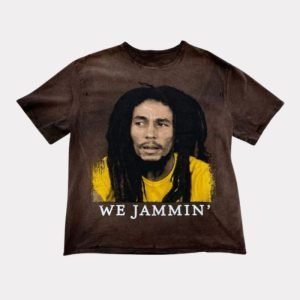GV Gallery Raspberry Hills Bob Marley We Jammin Tee Washed Brown